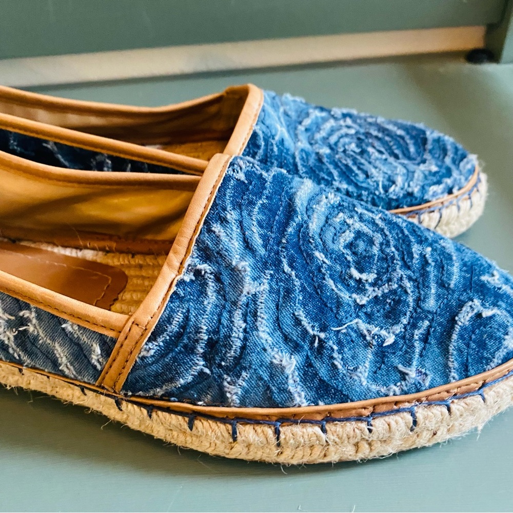 JOHNSTON & MURPHY Jaden Espadrille Italian Floral Cork Blue - Picture 10 of 14